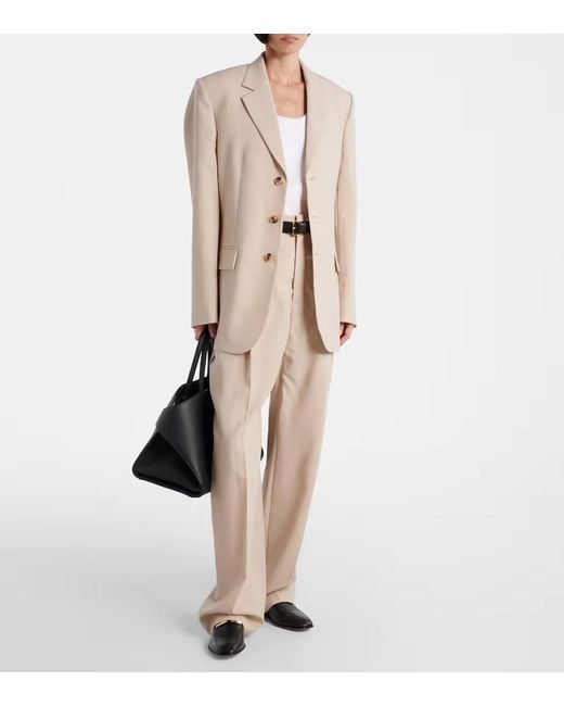 Wardrobe NYC Natural Single-Breasted Blazer