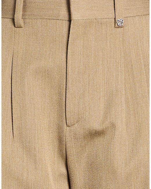 Burberry Natural Solid Color Casual Trousers