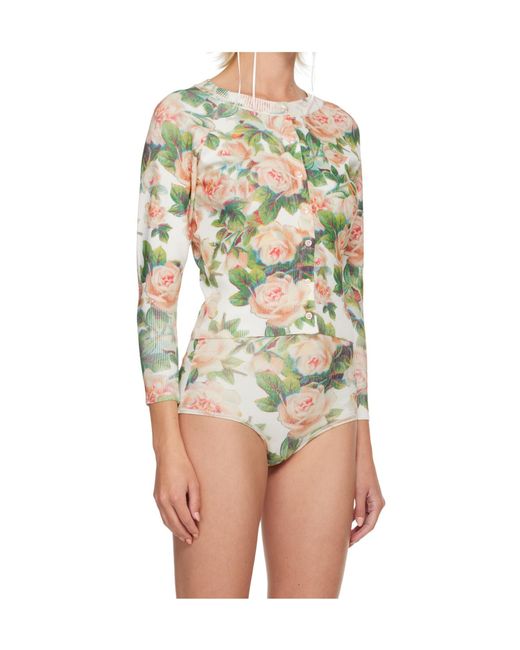 Simone Rocha Multicolor Printed Knit Cardigan