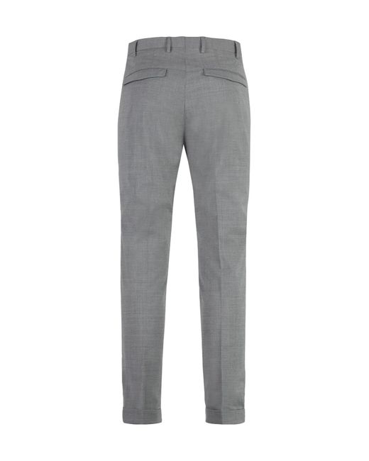 PT01 Gray Pt Torino Straight-Leg Tailored Trousers for men