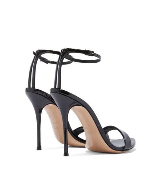 Casadei Black Patent Leather 115Mm Sandals