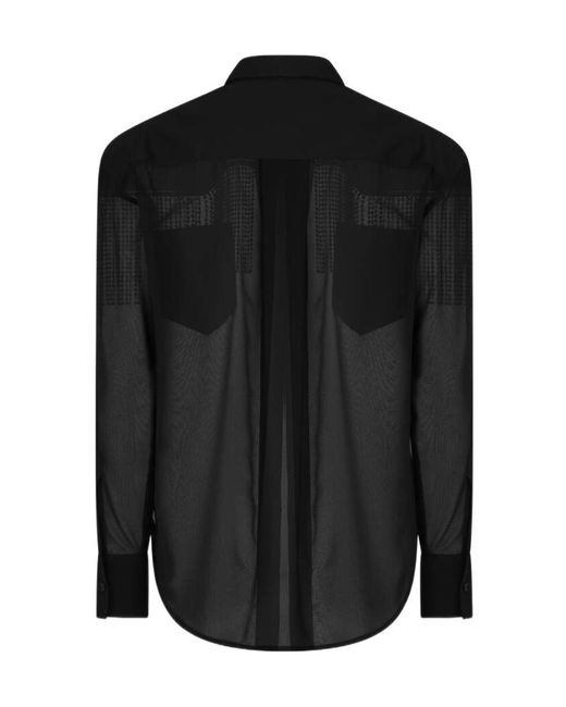 DSquared² Black Fringed Long-Sleeved Shirt