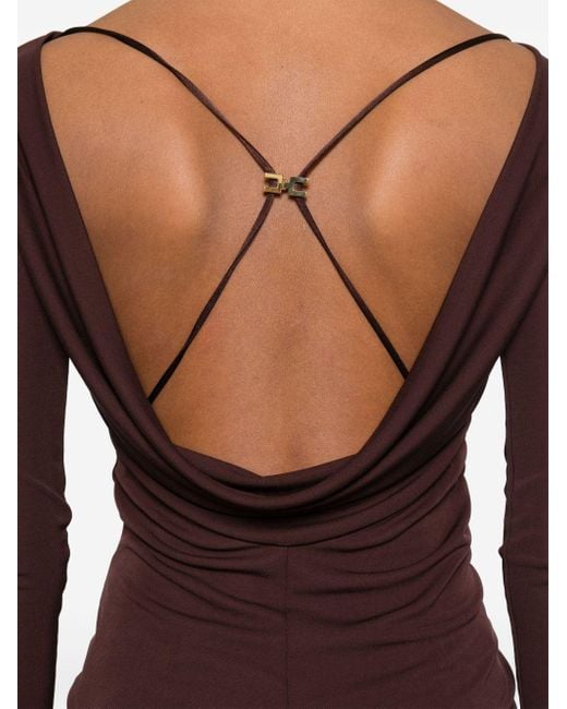 Elisabetta Franchi Purple Draped Top