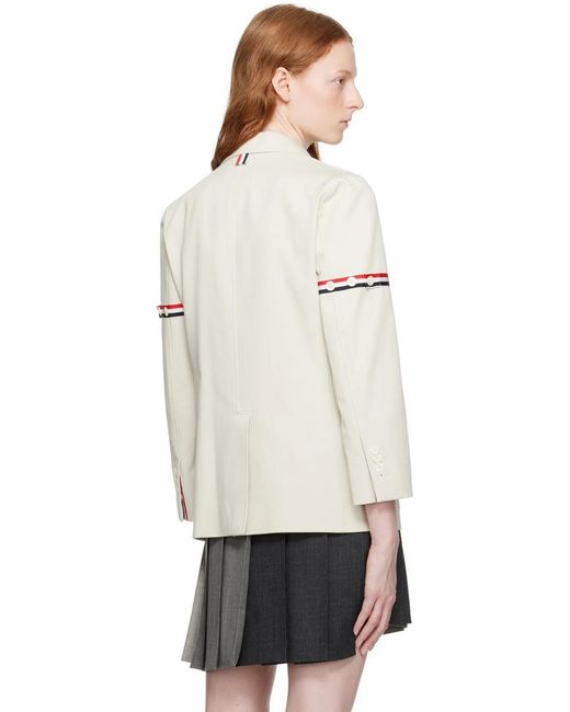 Thom Browne Gray Single-Breasted Blazer