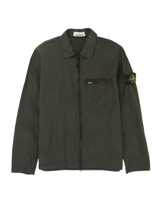 Stone Island Green Compass-Badge Shell Jacket for men