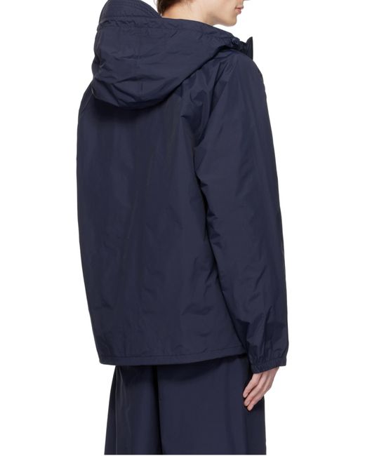 A.P.C. Blue X Asics Logo Printed Hooded Jacket for men