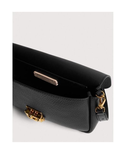 Coccinelle Black C-Me Lock Mini Shoulder Bag