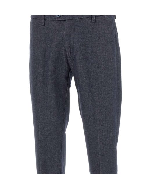Re-hash Blue Mucha 10 Pleated Slim Pants for men
