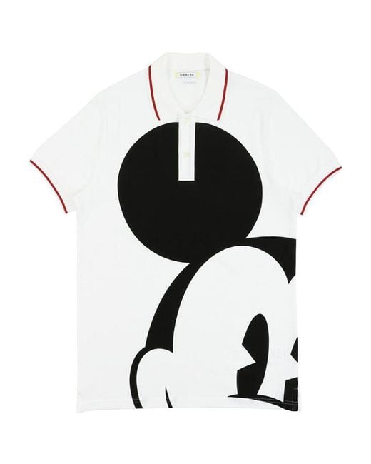 Iceberg Black Printed Pattern Polo Shirt for men