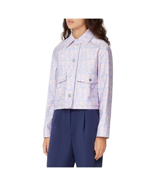 KENZO Purple Printed Pattern Casual Jacket