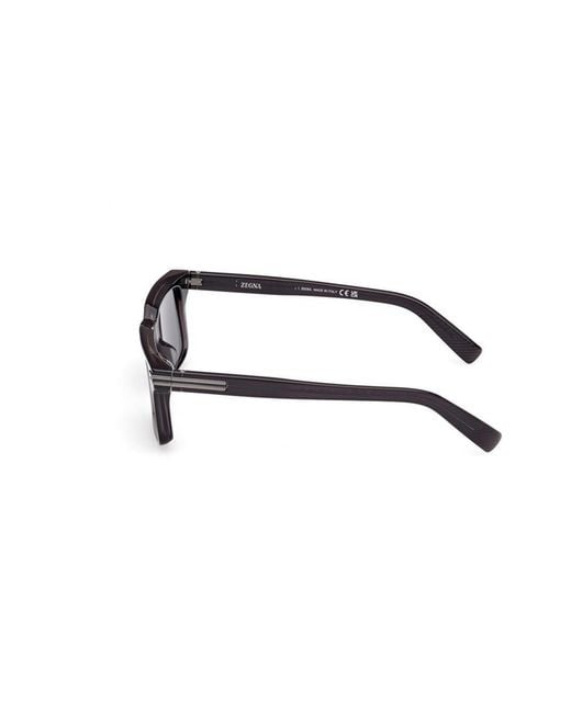 Zegna Multicolor Rectangle Frame Sunglasses for men