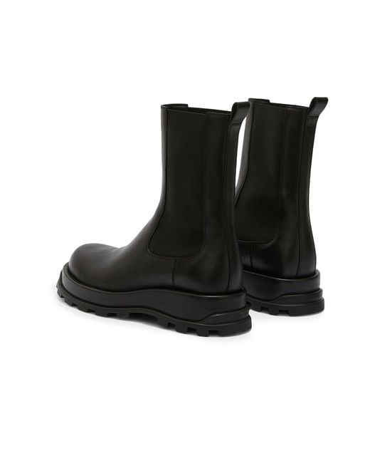 Jil Sander Black Chelsea Boots for men