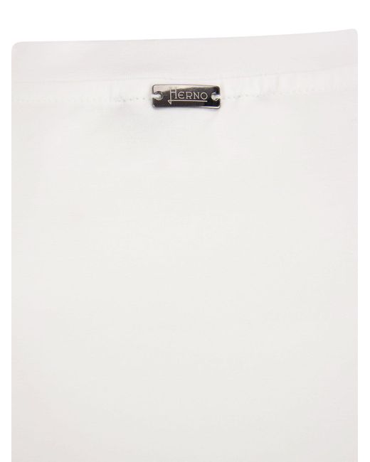 Herno White Stretch Cotton Jersey T-Shirt for men