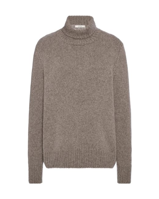 The Row Brown Turtleneck Sweater