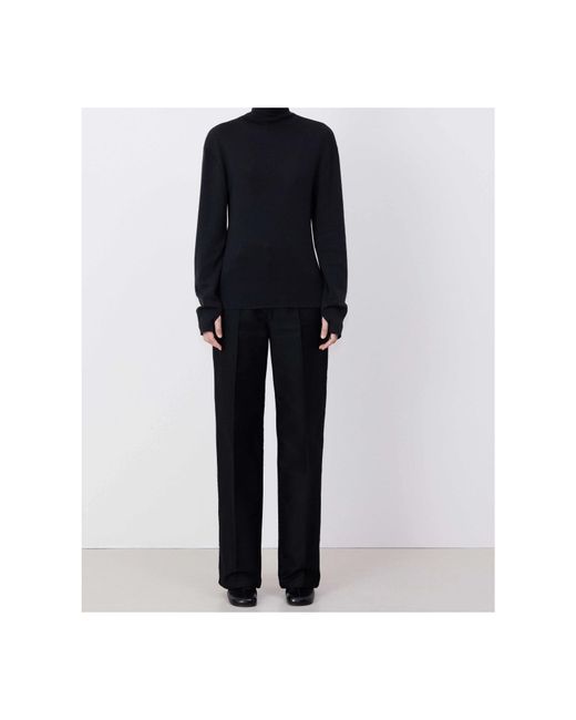 Lemaire Blue High-Neck Knitted Jumper