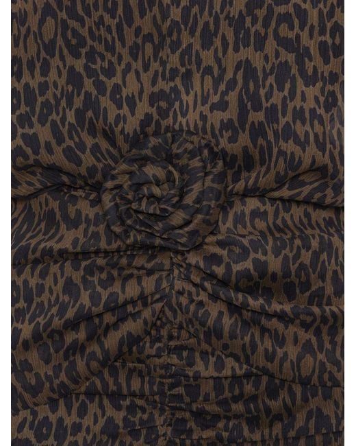 ROTATE BIRGER CHRISTENSEN Black Printed Dress