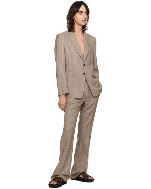 Dries Van Noten Gray Straight Casual Pants for men