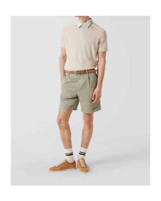Dunhill White Linen And Silk Polo Shirt for men
