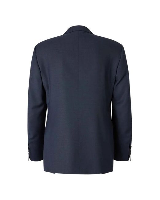 Canali Blue Straight Two-Button Wool Suits for men