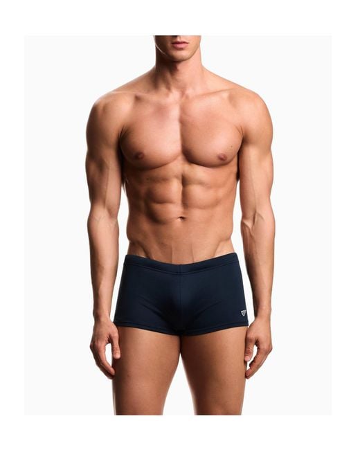 Emporio Armani Blue Fashionable Swimming Trunks for men