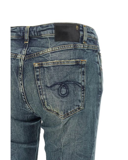 R13 Blue 'Overflow Boy Flare' Jeans