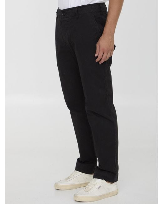 James Perse Black Rigid Canvas Pants for men