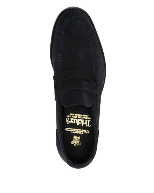 Tricker's Black Suede Loafers for men