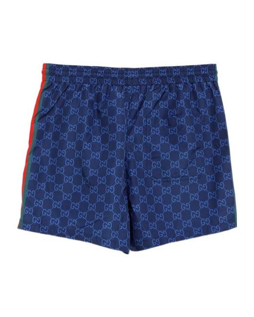 Gucci Blue Gg Print Swim Short For for men