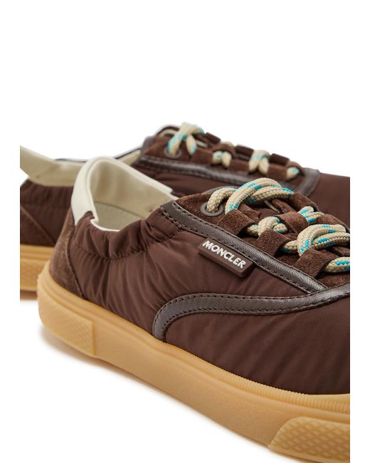 Moncler Brown Vera Leisure Panelled Nylon Sneakers