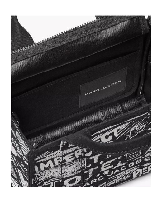 Marc Jacobs Black The Punk Scribble Small Tote Bag