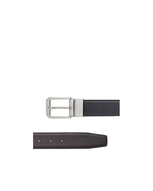 Zegna White Logo-Engraved Buckle Belt for men