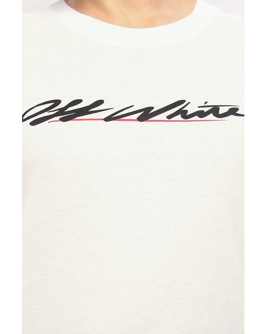 Off-White c/o Virgil Abloh White Logo-Print T-Shirt