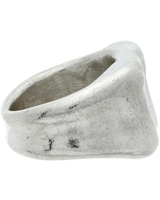 Our Legacy White Knochen Signet Ring