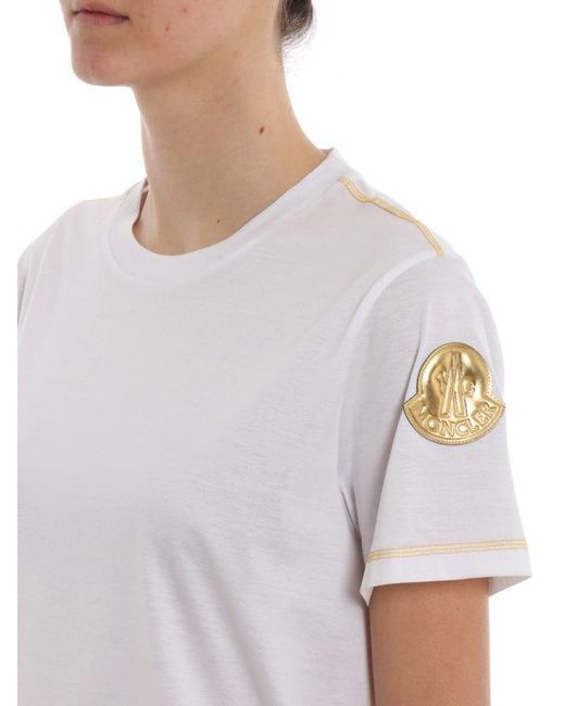Moncler White Short-Sleeved T-Shirt