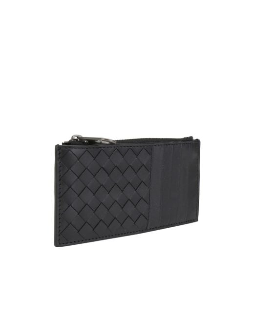 Bottega Veneta Black Intreciato Knitting Wallet for men