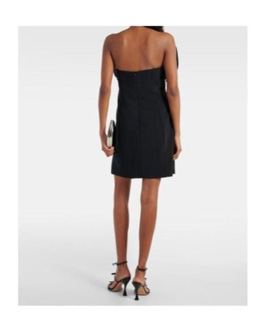 Carolina Herrera Black Ruffled Mini Dress