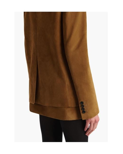 Khaite Brown Suede Jacket