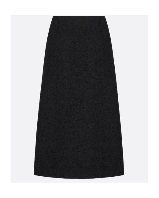 Dior Black Mid-Length Flared Skirt