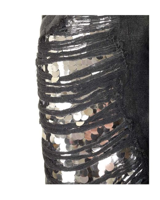 DARKPARK Gray Karen Distressed Sequin Jeans