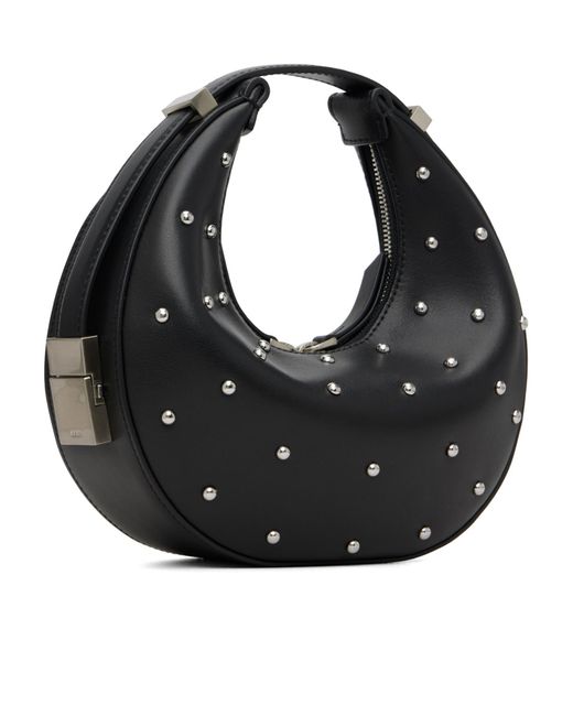 OSOI Black Studded Zipped Mini Tote Bag