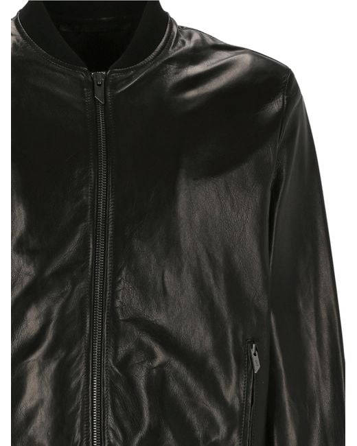 Salvatore Santoro Black Bomber Jacket for men