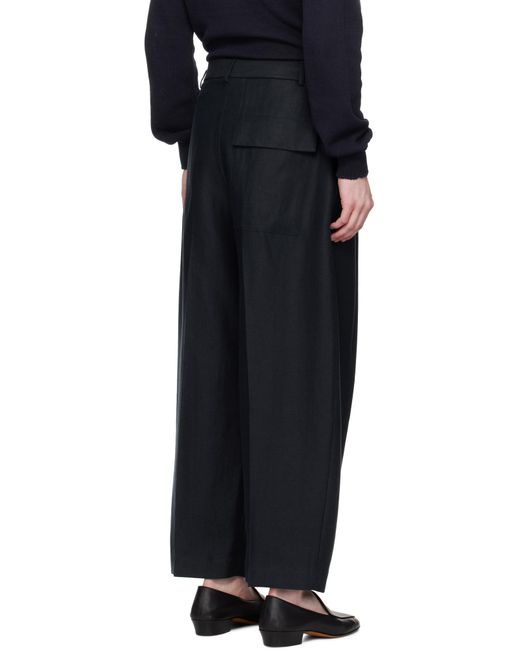 Studio Nicholson Black Pleated Trousers for men