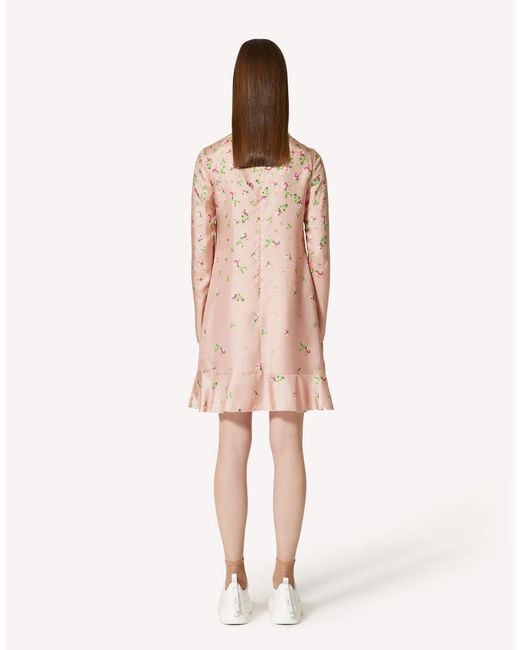 RED Valentino Pink Rose Gradient Print Dress