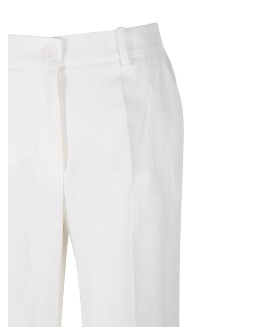 P.A.R.O.S.H. White P.A.R.O..H. Raisa Tailored Pants