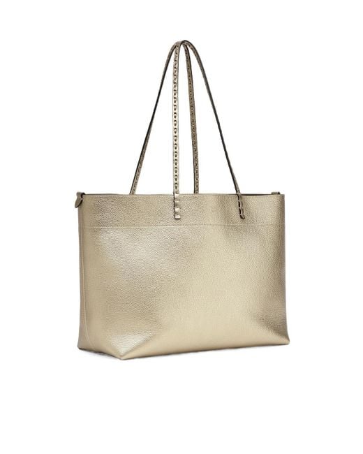Fendi Natural Medium Roll Tote Bag