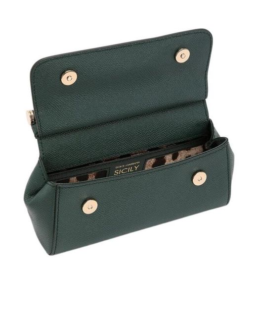 Dolce & Gabbana Green Small Sicily Tote Bag