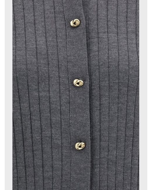 Bottega Veneta Gray Ribbed Cardigan