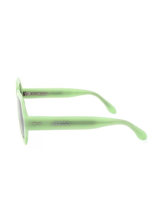 Isabel Marant Green Hexagonal Frame Sunglasses