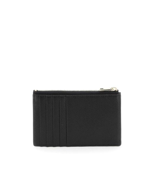 Furla Black Logo Plaque Zipped Cardholder