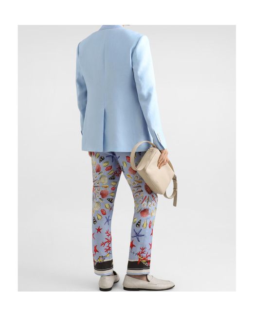 Dolce & Gabbana Blue Sicilia Single-Breasted Jacket for men